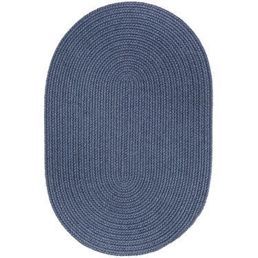 Wool Solids Area Rug - Oval - S102 Sailor Blue